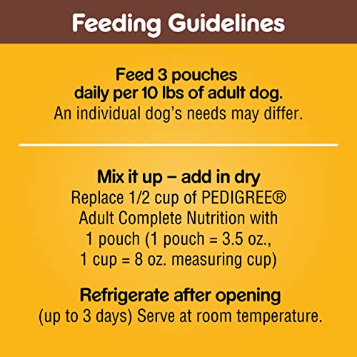 Pedigree Choice Cuts In Gravy Adult Soft Wet Dog Food, Filet Mignon Flavor, 3.5 oz Pouches, 16 Pack