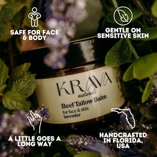 Beef Tallow for Skin, Beef Tallow for Face, Whipped Tallow Balm, Beef Tallow Moisturizer - Tallow Face Moisturizer, Tallow Cream | 100% Grass Fed, Unscented, 2 oz