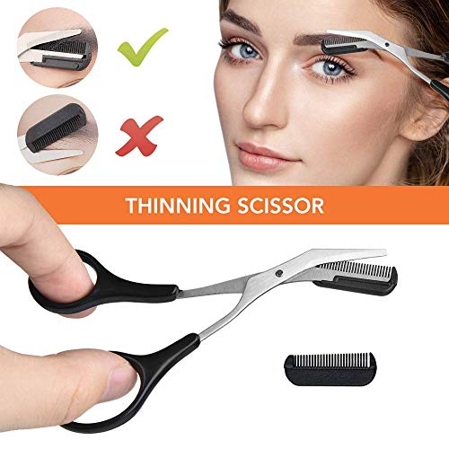 9-in-1 Eyebrow Kit with Razors, Scissors & Tweezers