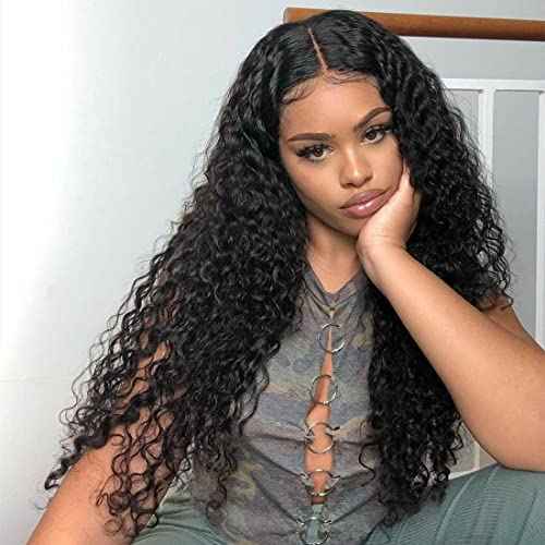 Deep Wave Human Hair Bundles 12A Grade Brazilian Hair Deep Wave 3 Bundles Double Weft Weave Natural Color Curly Bundles 12 14 16 Inch 100% Virgin Remy Hair For Black Women