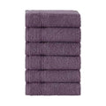 Ozdilek 6-Piece Washcloth Set 13x13 Towels 100% Turkish Cotton, Soft, Absorbent, Gentle on Sensitive Skin, Multi-Purpose Use, Washable, Reusable, Ideal for Baby Care & Spa 6 Towels (Orchid Purple)