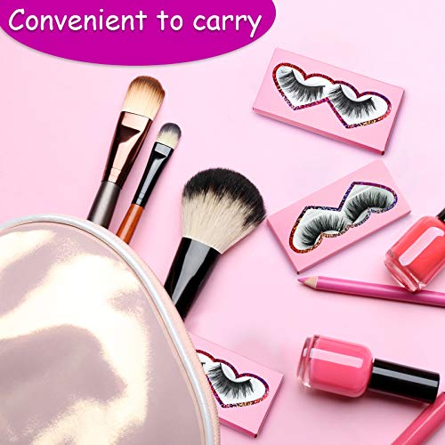 Maitys 30 Pack Empty Eyelash Boxes with Lash Trays | Pink