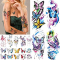 Cerlaza 79 Sheets 3D Butterfly Temporary Tattoos for Women