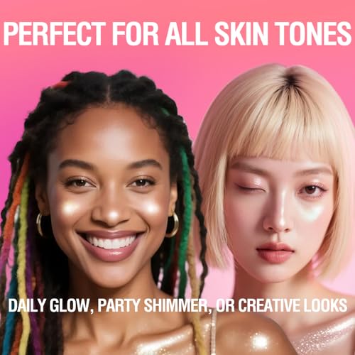 6-Shade Highlighter Stick Set – Waterproof Cream Glow Makeup