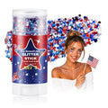 Red White Blue Glitter Stick for Face, Body & Hair