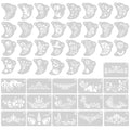 46pcs Face Paint Stencils Set – Reusable Halloween Makeup Templates