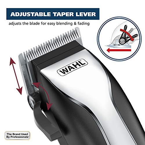 Wahl Corded Hair Clipper Kit with Adjustable Blade & 12 Guard Attachments