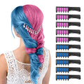 Hair Chalk Comb for Girls - 10 Pc Temporary Washable Color Set