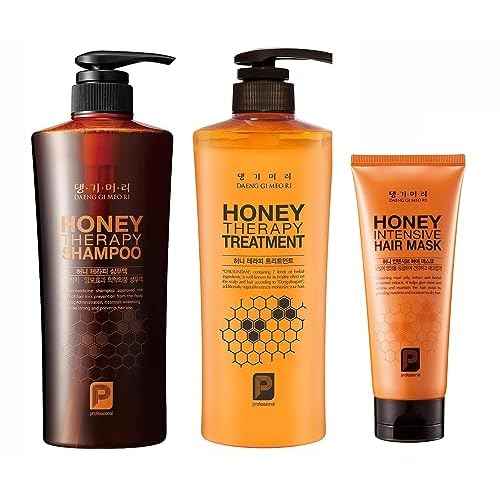 Daeng Gi Meo Ri - Honey Therapy Shampoo&Treatment&Hair Mask Set(Shampoo and Treatment16.9 FL.OZ/500ml,Hair Mask150ml), Packaging may vary