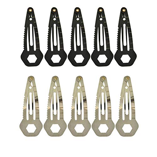 VinBee Self Defence Hair Clips For Women, Tactical Hair Clip,Multi-Functional HairBarrettes Mini Pins Stainless Steel, Self-Defense EDC Survival Kit-10 Pack