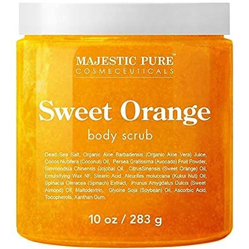 Majestic Pure Brazilian Orange Essential Oil with Orange Body Scrub Bundle