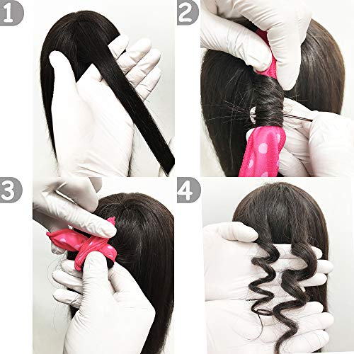 Aimin Soft Foam Heatless Hair Curlers - Overnight Sleep Rollers Set (Pink)