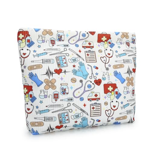 Travel Makeup Bag for Women Corduroy Cosmetic Organizer Large Capacity
