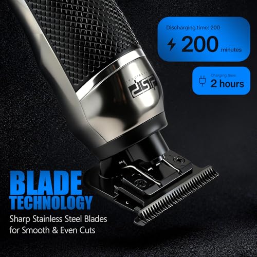 DSP Zero-Gap T-Blade Trimmer for Men | Cordless, 200+ Min Runtime