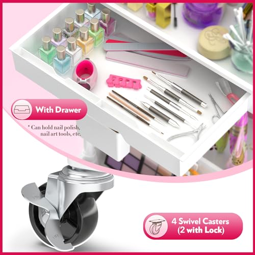 SUNALLY Rolling Makeup Cart Organizer with Drawers