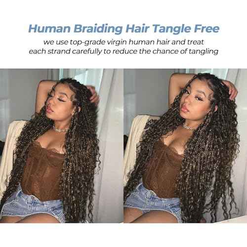 P4 Boho Braids 24 Inch 2 Bundles 100g Water Wave Knotless Braids (12A)