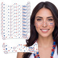 4th of July Face Tattoos - 30 Sheets Patriotic Red White Blue