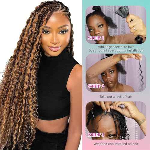 Human Braiding Hair 22 Inch 4/27 Highlight ombre Deep Wave boho Braids Human Hair 110g 2 Bundles/Pack No Weft Braiding Human Hair