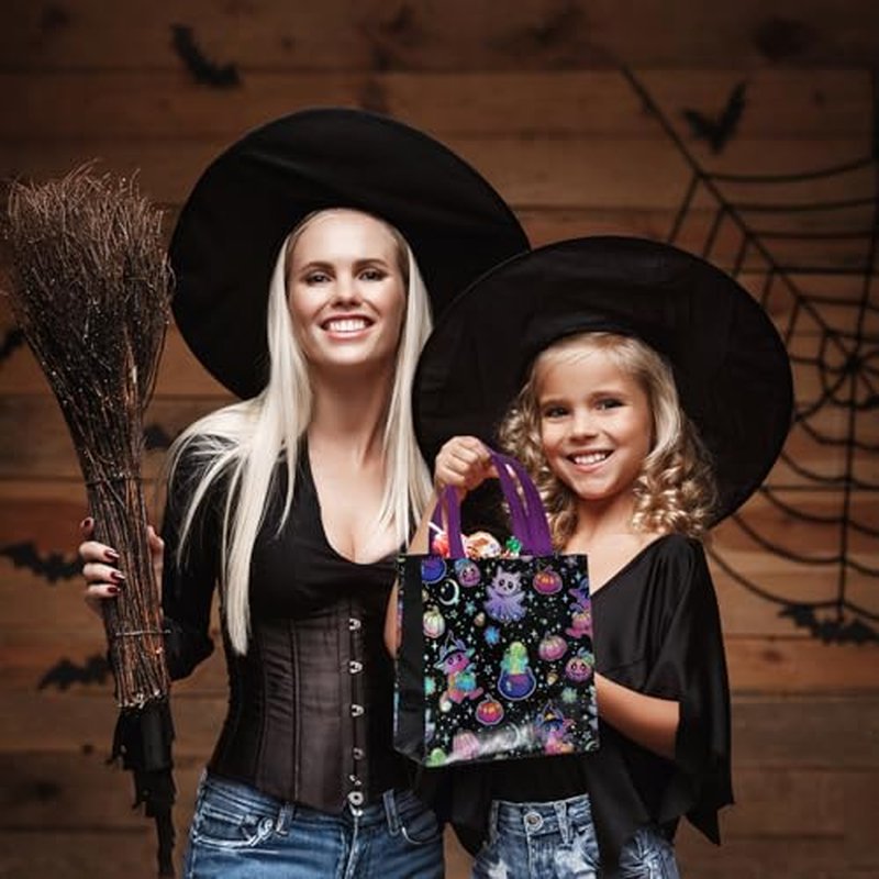 12Pcs Halloween Trick-or-Treat Bags with Handles