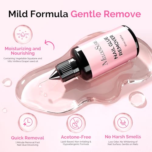MelodySusie Non-Acetone Nail Glue Remover - 20ml Gentle Formula