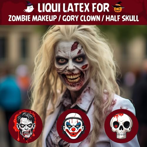 Liquid Latex SFX Makeup - Fake Skin & Wounds for Halloween Costumes