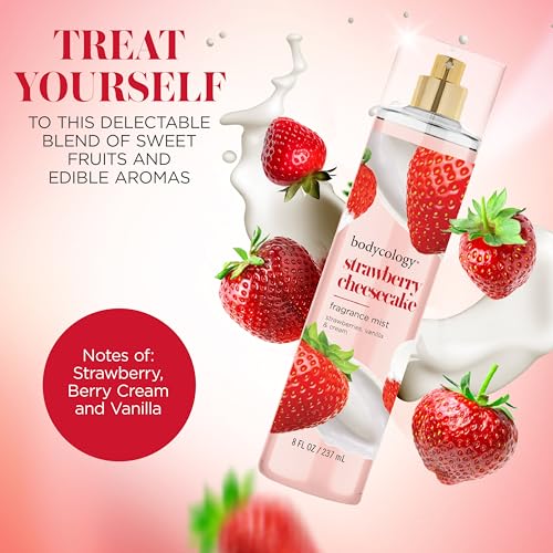 Bodycology Strawberry Cheesecake Body Mist, 8 fl oz (2-Pack)