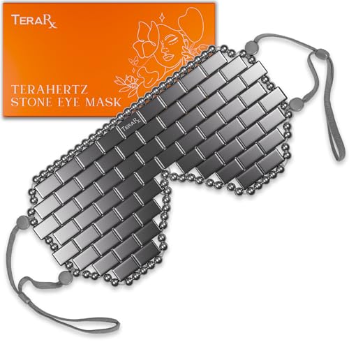 TeraRX¢ç Terahertz Eye Mask ? 100% Authentic Terahertz Stone Eye Mask for Cooling & Heating Therapy ? Easy To Wear Design with Secure Comfort Straps ? Relieves Puffiness, Eyes Fatigue & Fascial Tension