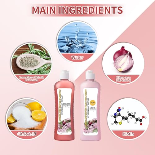 Biotin & Rosemary Hair Growth Shampoo for Thinning Hair - Natural Nourishing Formula