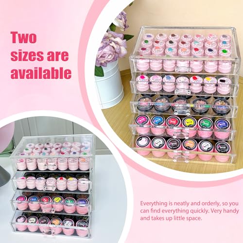 5 Tier Nail Art Decoration Storage Box£¬Acrylic Make Up&Jewelry Organizer with Drawers, Cosmetic Storage for Dresser Countertop and Bathroom£¬Transparent Acrylic Nail Art Jewelry Accessories