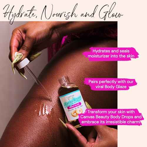 Canvas Beauty Body Drops, Glazed Donut - With Coconut Oil, Jojoba Oil & Vitamin E