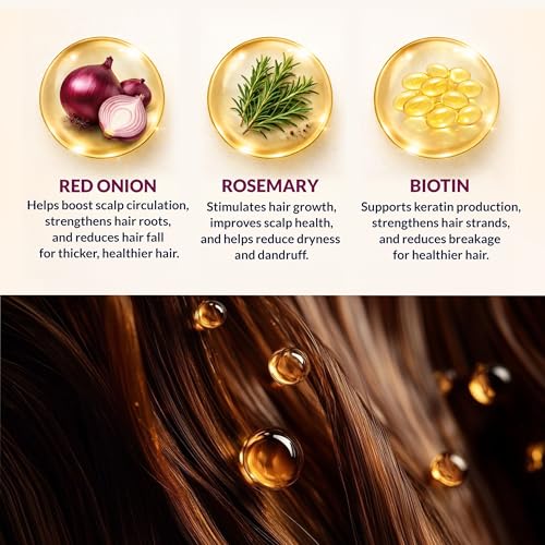 Onion Rosemary Biotin Hair Care Set – Shampoo, Conditioner & Scalp Serum