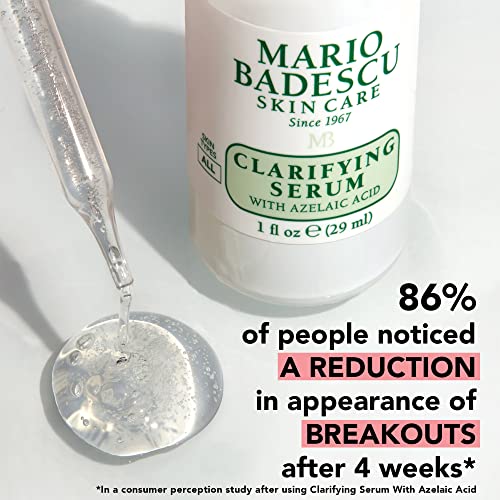 Mario Badescu Clarifying Serum with Azelaic Acid for Face ? Pore Clearing, Redness Reducing, Blemish-Fighting Facial Serum Brightens, Soothes & Clears Pores Without Drying