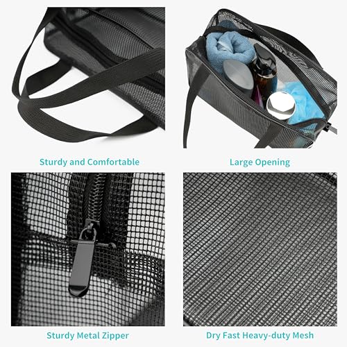 Portable Mesh Shower Caddy Bag for Bathroom & Travel - REDSINDA