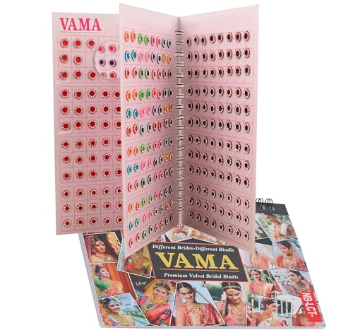 VAMA Stone Bindi Booklet for Women - 376 Kumkum Bindis