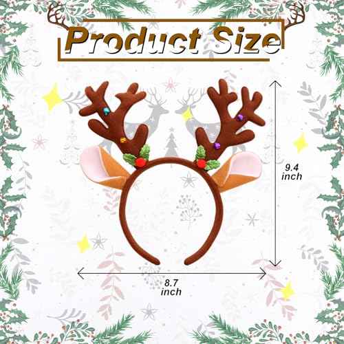 Christmas Headband Reindeer Antlers Headbands Christmas Hair Bands for Women Holiday Party Cosplay