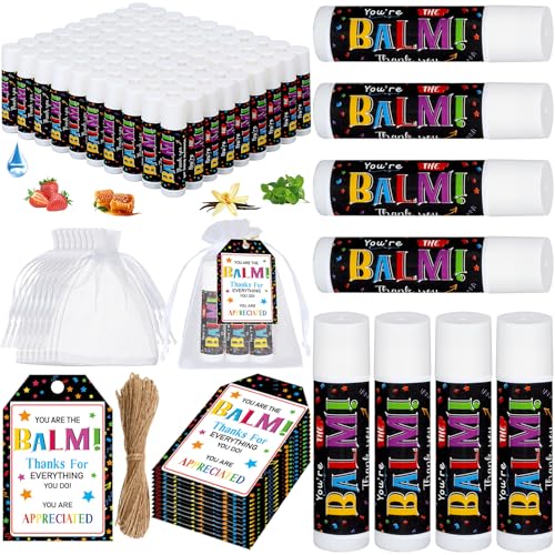 25 Pack Employee Appreciation Lip Balms Gifts Bulk, You Are The Balms Thank You Gifts for Staff Coworkers Teacher Nurse Volunteer Appreciation