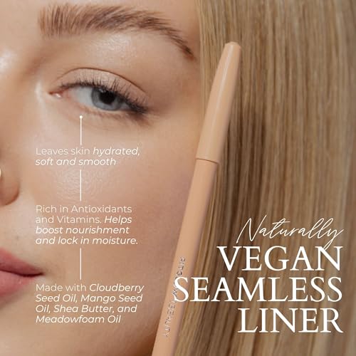 FITGLOW Brightening Beige Vegan Eyeliner Pencil with Blending Brush