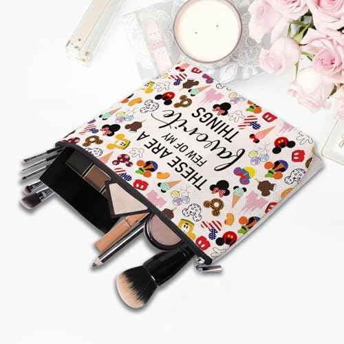 Vacation Trip Gift Fairytale Fans Makeup Cosmetic Bag Mouse Family Trip Snacks Makeup Bag Magic Kingdom Gift Mouse Favorite Things Zipper Pouch