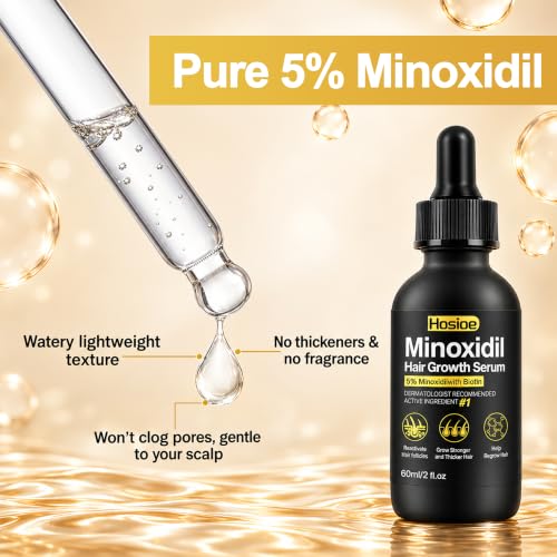 Minoxidil Hair Growth Serum 5% for Men & Women - 3 Pack | Hair Regrowth Treatment