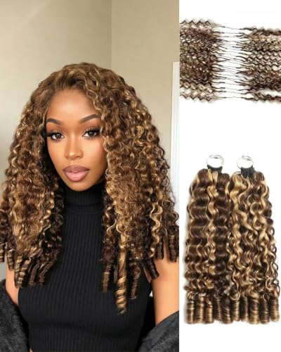 16 Inch Burmese Curly Crochet Hair Extensions for Black Women