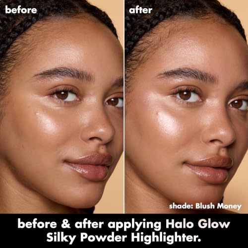 e.l.f. Halo Glow Silky Powder Highlighter - Blush Money 0.15oz Vegan & Cruelty-Free