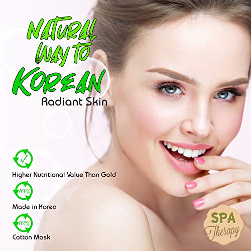 Korean Face Mask Sheet Aloe Vera 6 Mask Pack for Moisturizing, Cooling and After Sun