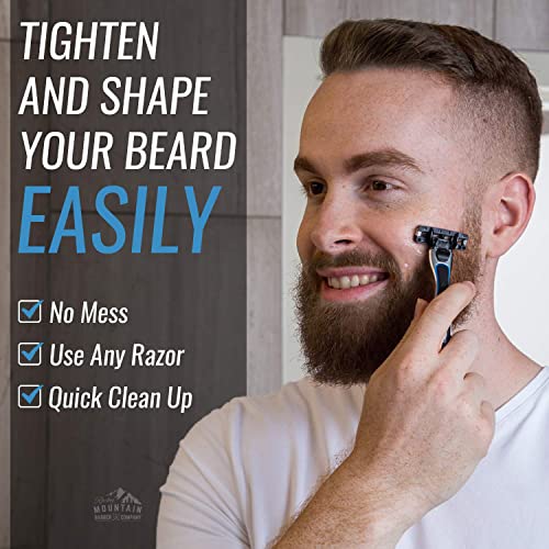 Men's Shave Gel - Clear Shaving Gel So You Can See Where You Are Shaving ? For Full Shaves and Tightening Beard Lines - 8oz by Rocky Mountain Barber Company
