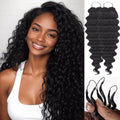 IDN BEAUTY Remy Human Hair Crochet 18" Deep Wave 120g