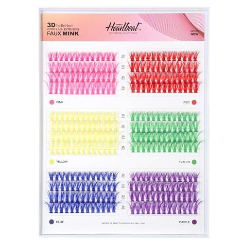 3D Colored Lash Clusters 40D C Curl 10-16mm 6 Colors