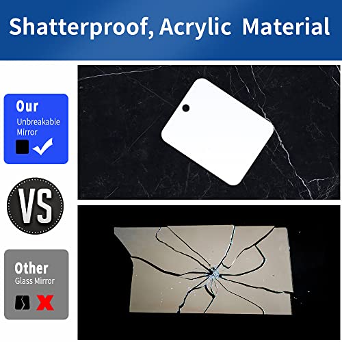 Shatterproof Shower Mirror Fogless 10.7x8 inch 2-Pack
