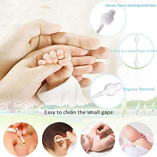 Rayhee Baby Safety Cotton Swabs, 220 Count (4 Packs)
