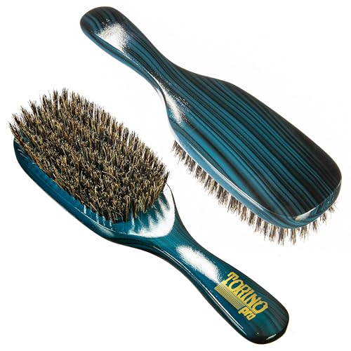 Torino Pro Wave Brush #224-7 Row Medium bristles -100% Pure Boar Bristles - Great workhorse to use in your brush sessions 360 Waves