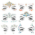 Festival Face Jewels Rhinestone Stickers - 6 Pcs Party Set
