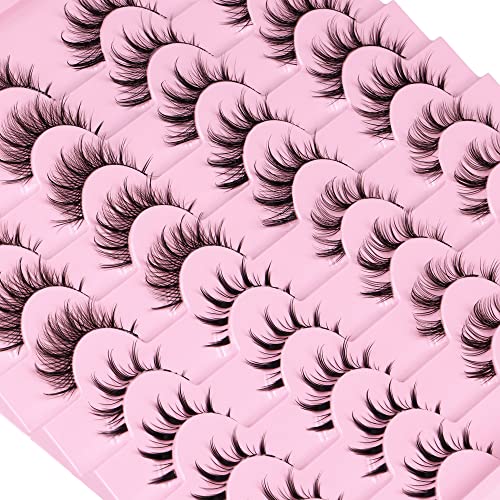 Manga Lashes 20 Pairs Mixed Styles Clear Band Wispy False Eyelashes